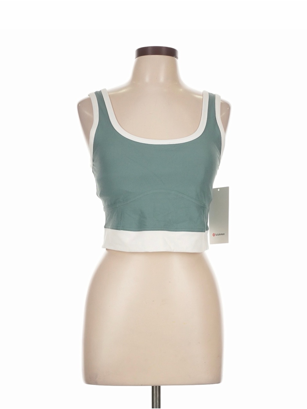 NWT Lululemon Nulu Sage Green Athletic Ribbed Sports Tank Bra New